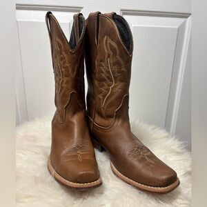 Pecos Bill Women’s Ladies Size 6 Brown Crazy Arena Square Toe Boots
